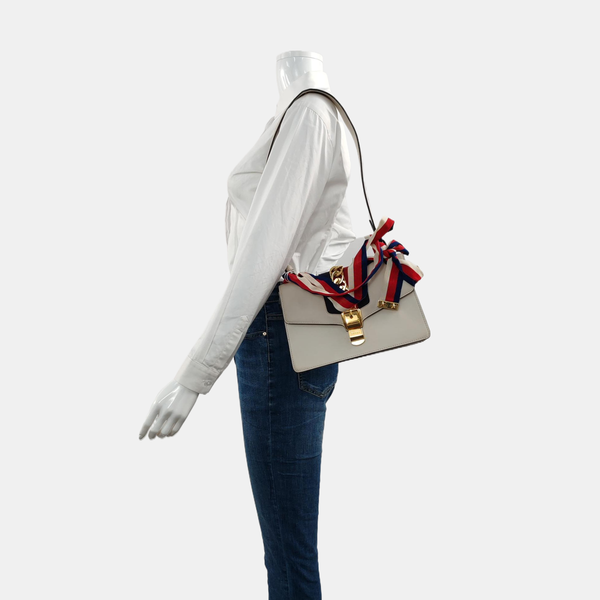 Sylvie Small Calfskin White