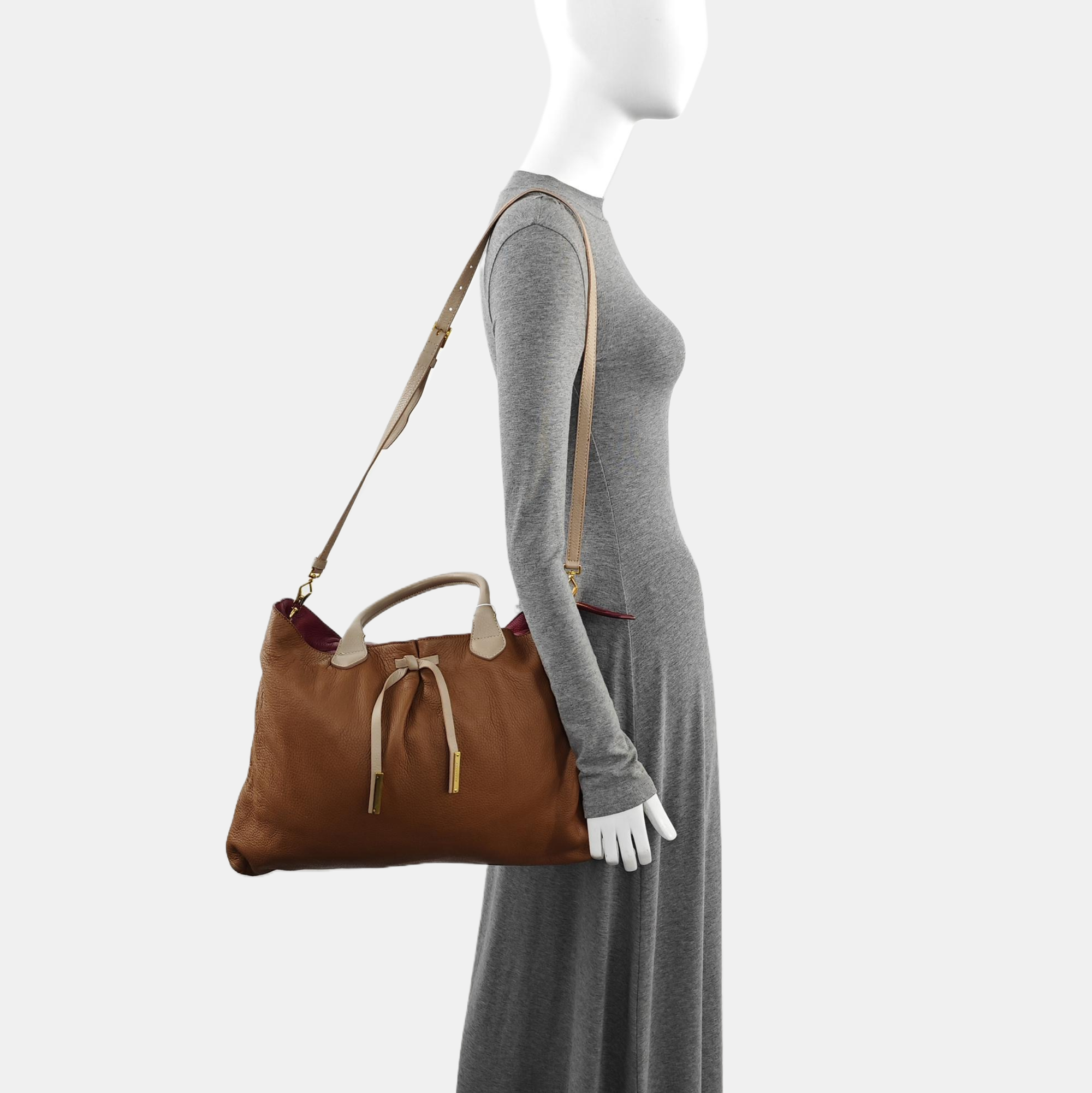 Calfskin Tote Bag Brown