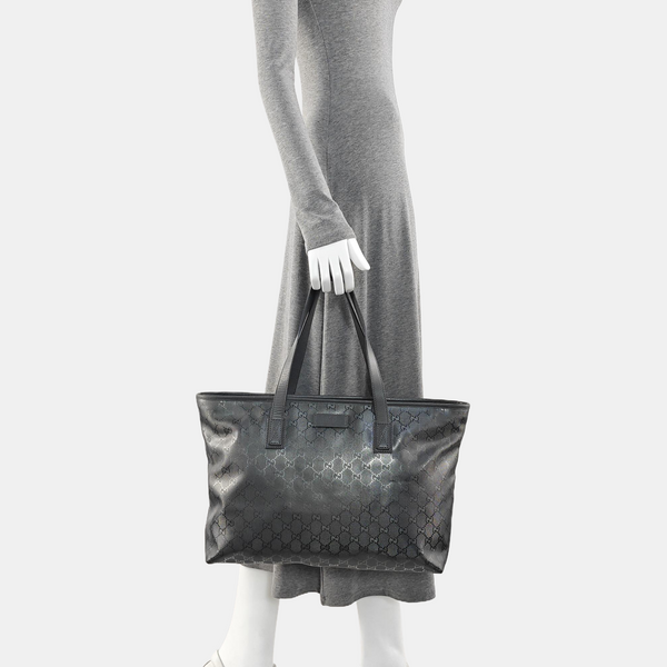 GG Imprime Monogram Coated Canvas Gray