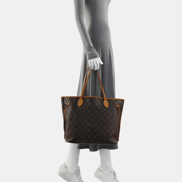 NEVERFULL MM Monogram Coated Canvas Brown