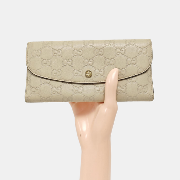 Monogram Calfskin Wallet Beige