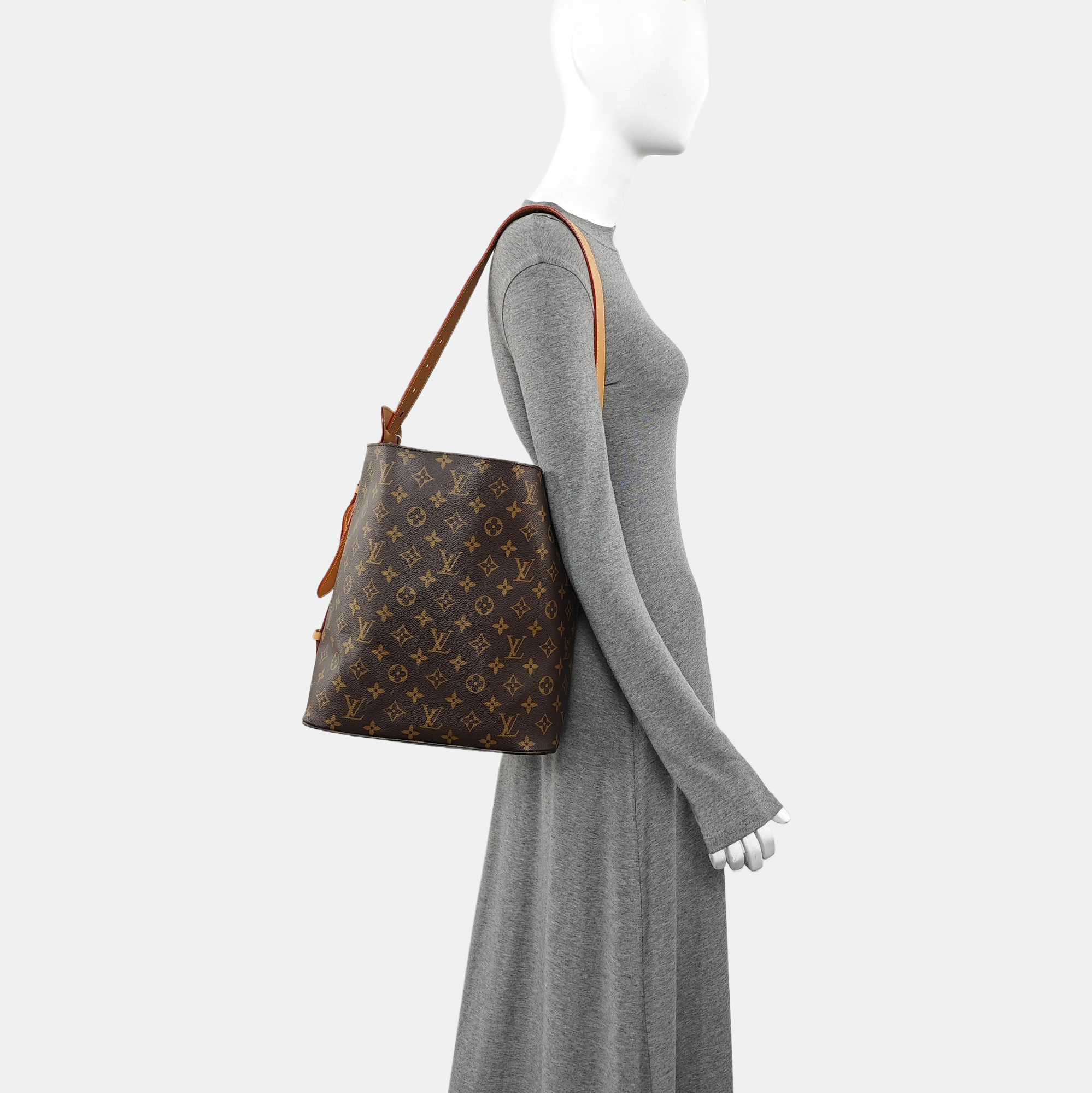 ALL IN GM Monogram Coated Canvas Brown