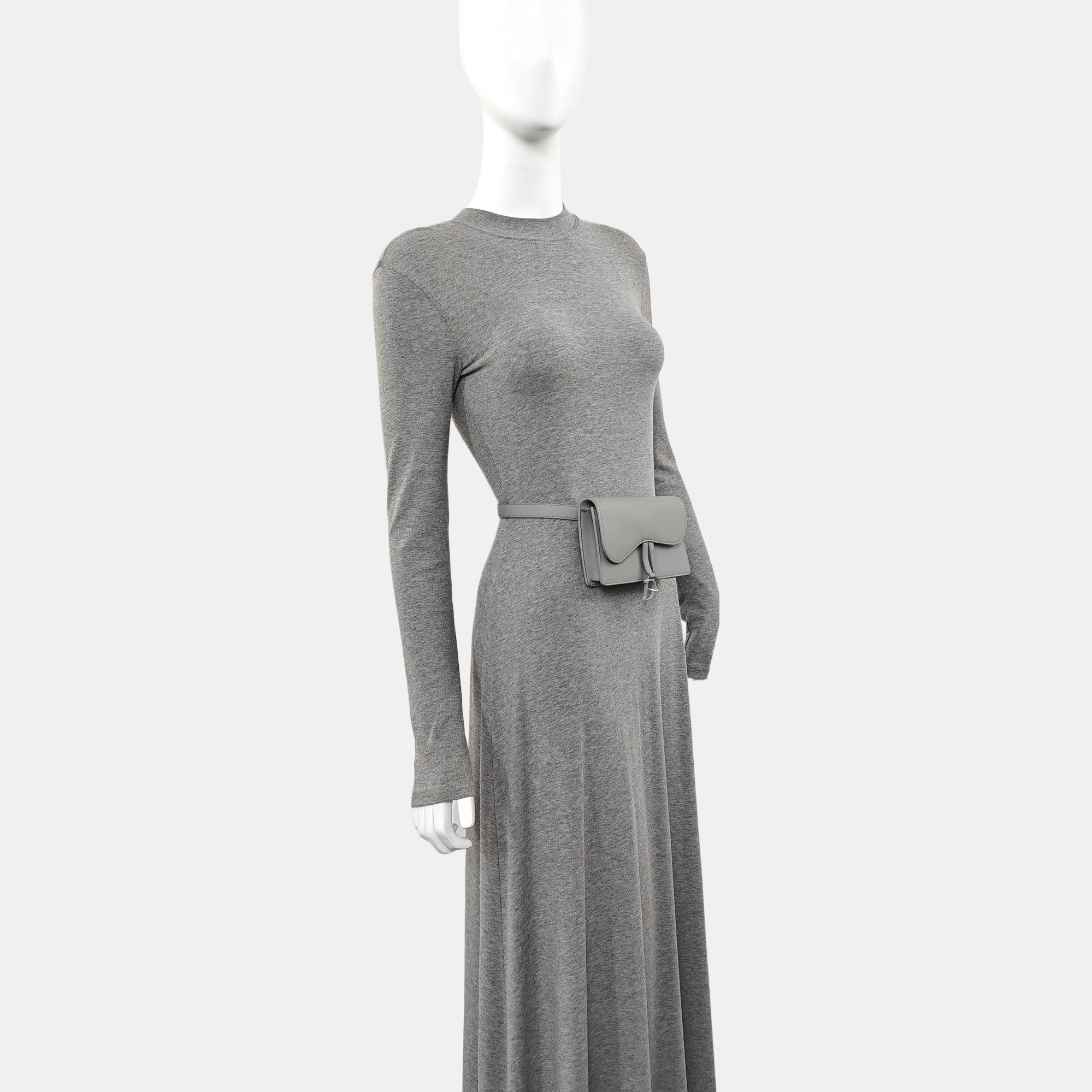 Saddle Mini Calfskin Gray
