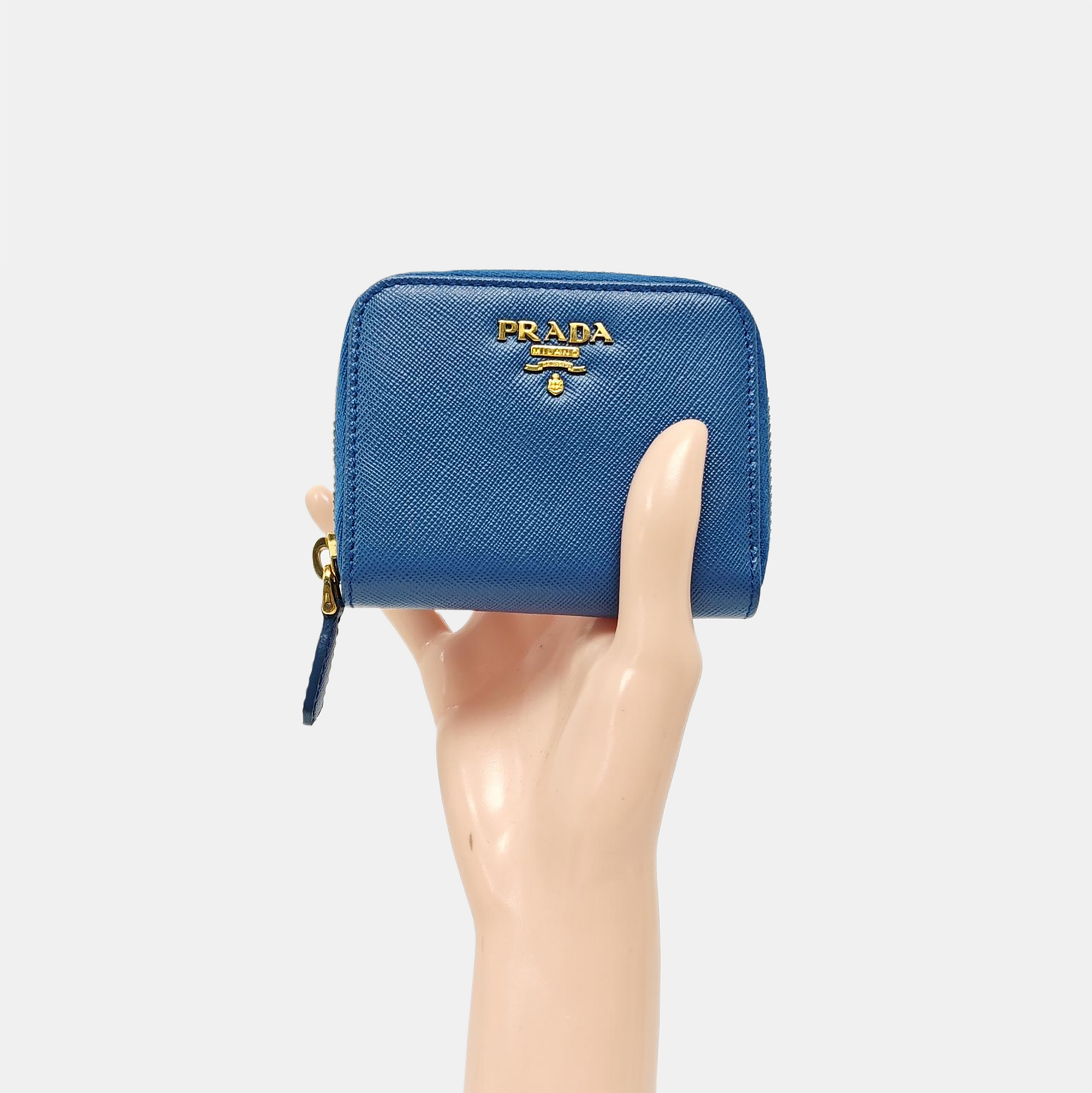 Calfskin Card Holder Blue