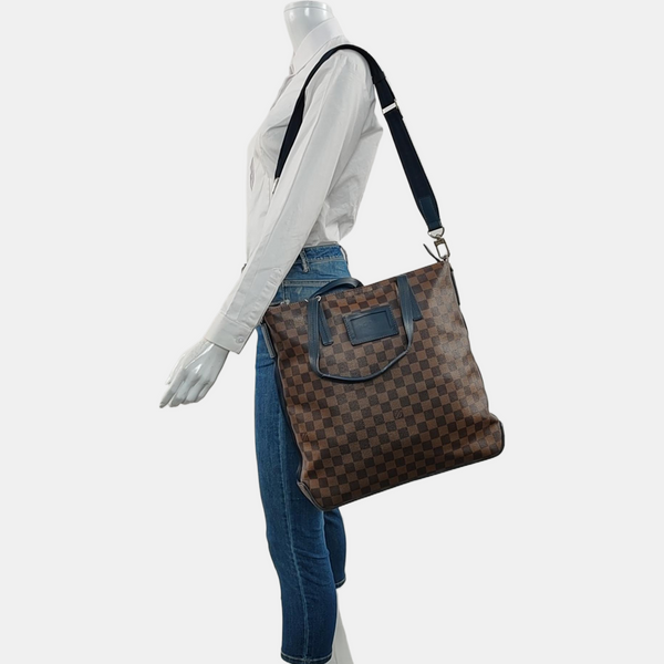 Damier Ebene Coated Canvas Brown