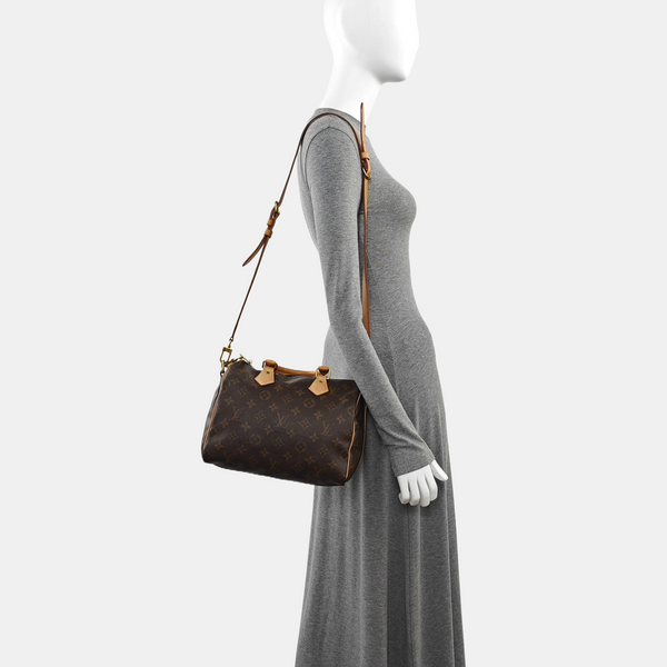 SPEEDY 25 Monogram Coated Canvas Brown