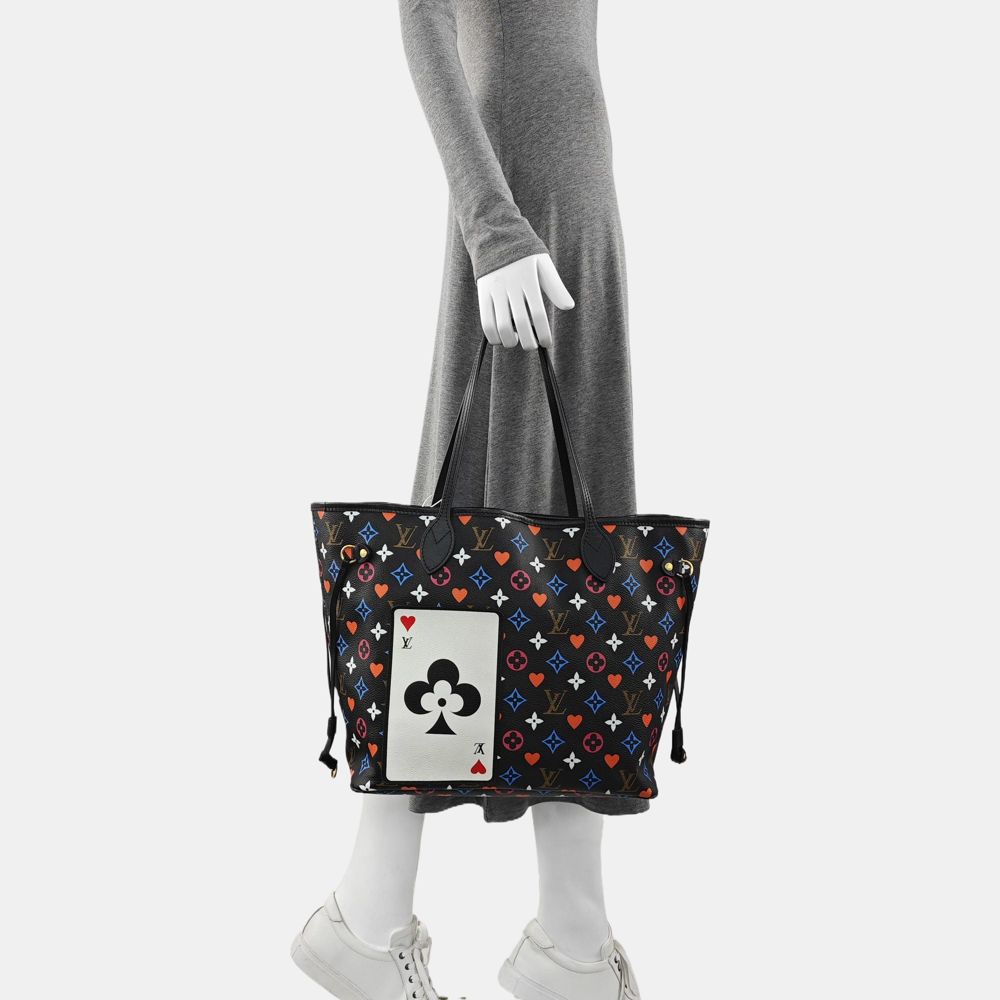 NEVERFULL MM Monogram Coated Canvas Black