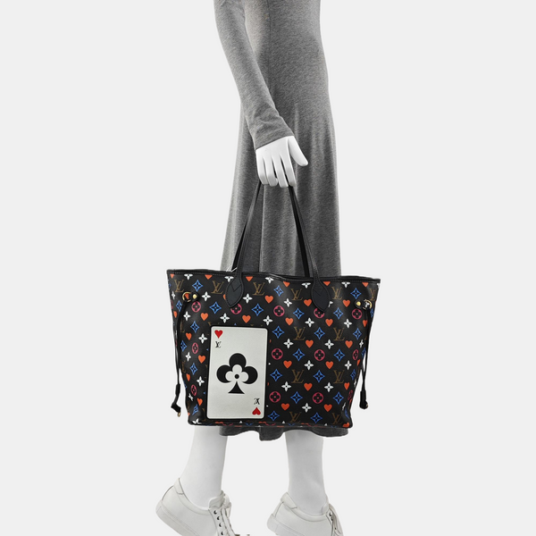 NEVERFULL MM Monogram Coated Canvas Black