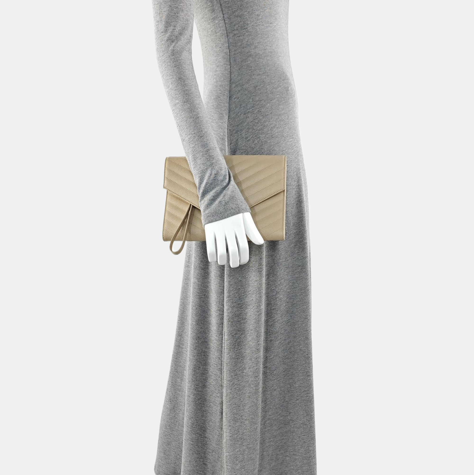 MONOGRAM Chevron Calfskin Beige
