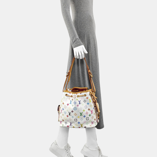LV × TM NÉONOÉ MM Monogram Coated Canvas White