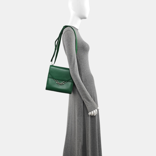 The Clip Calfskin Green