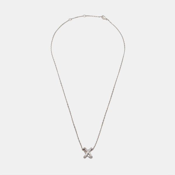 Jeux De Liens 18k White Gold Silver Necklace