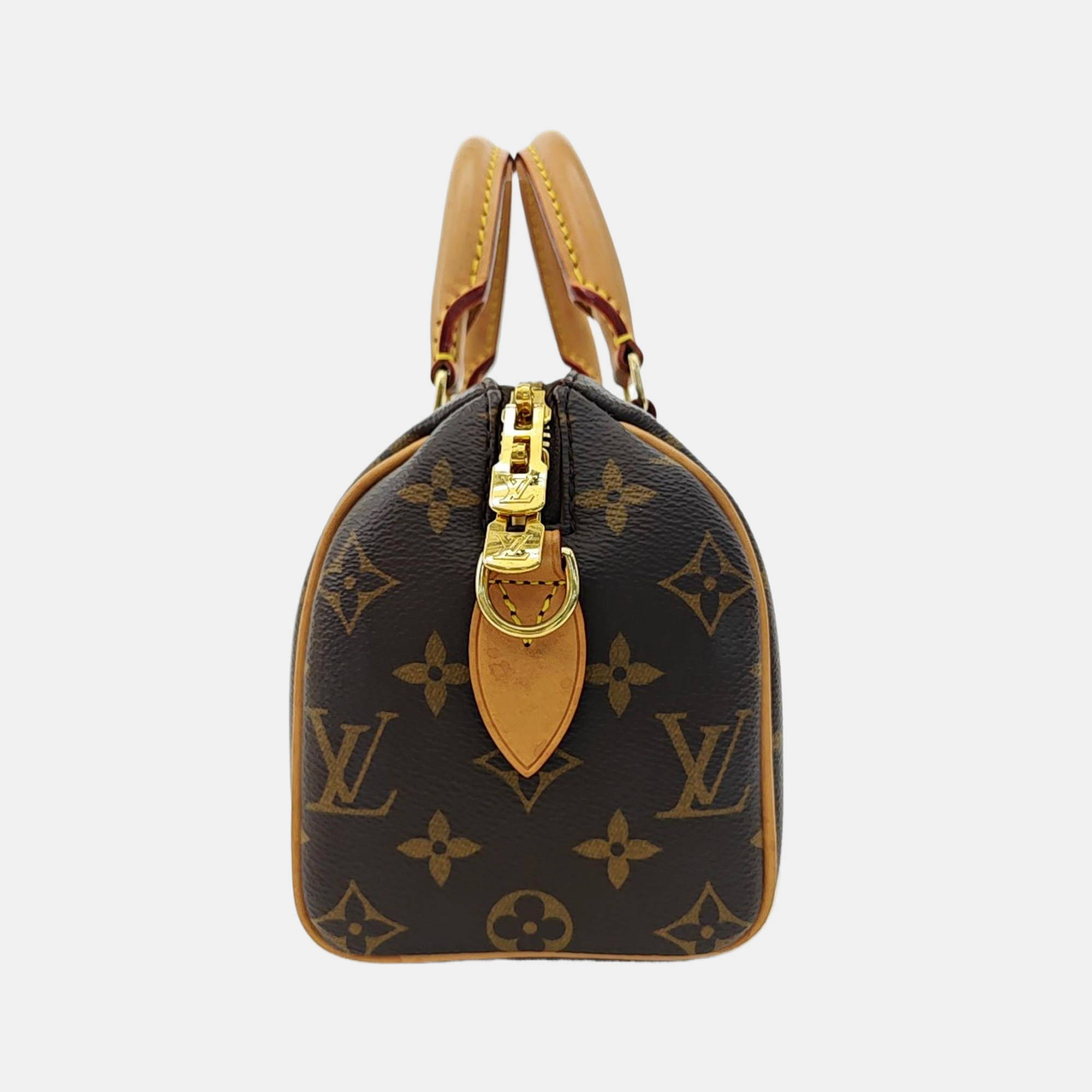 SPEEDY 20 Monogram Coated Canvas Brown