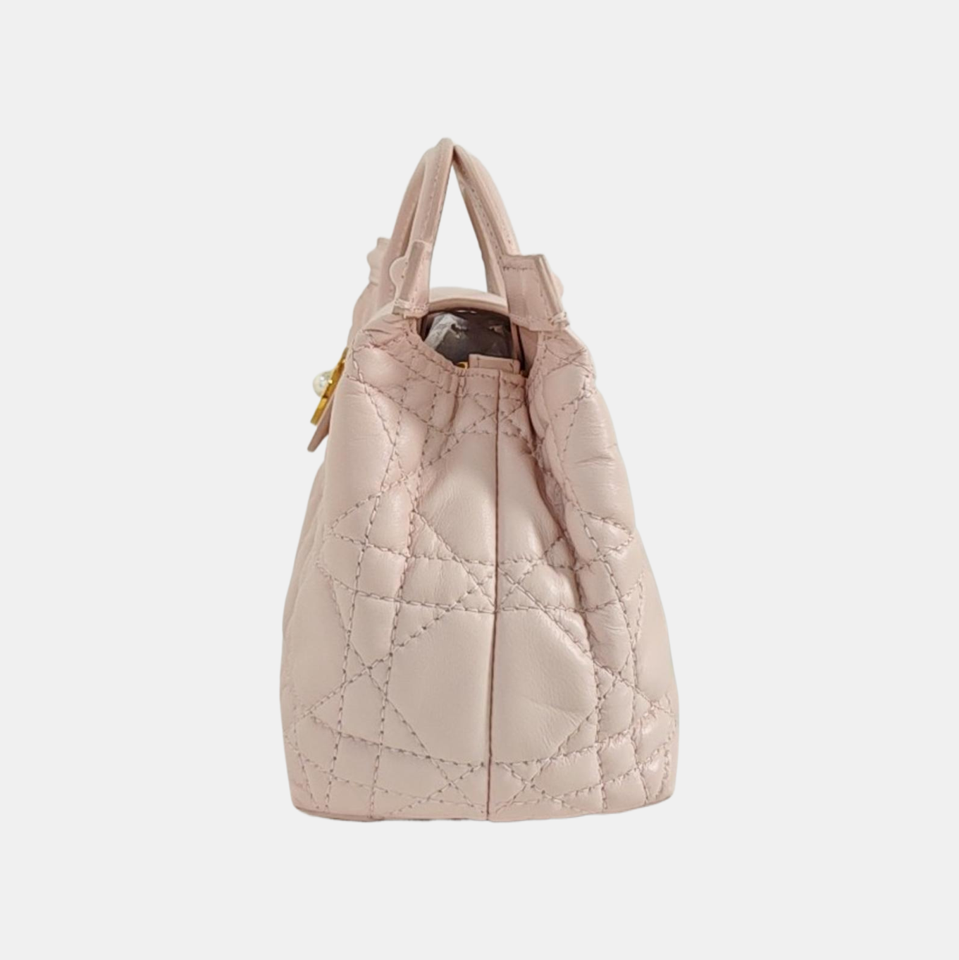 Jolie Top Handle Mini Cannage Lambskin Pink
