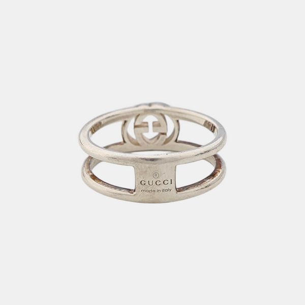 Interlocking G 925 Sterling Silver Ring HK 8