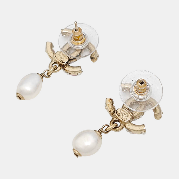 CC Logo Metal Gold Earrings