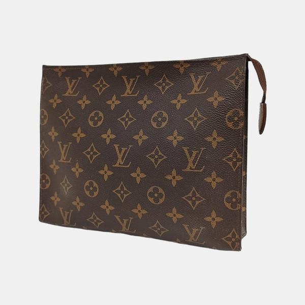 TOILET POCKET 26 Monogram Coated Canvas Brown