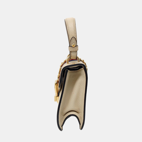 Authenticated pre-owned  Sylvie Mini Calfskin White - Shoulder Bag at Looply