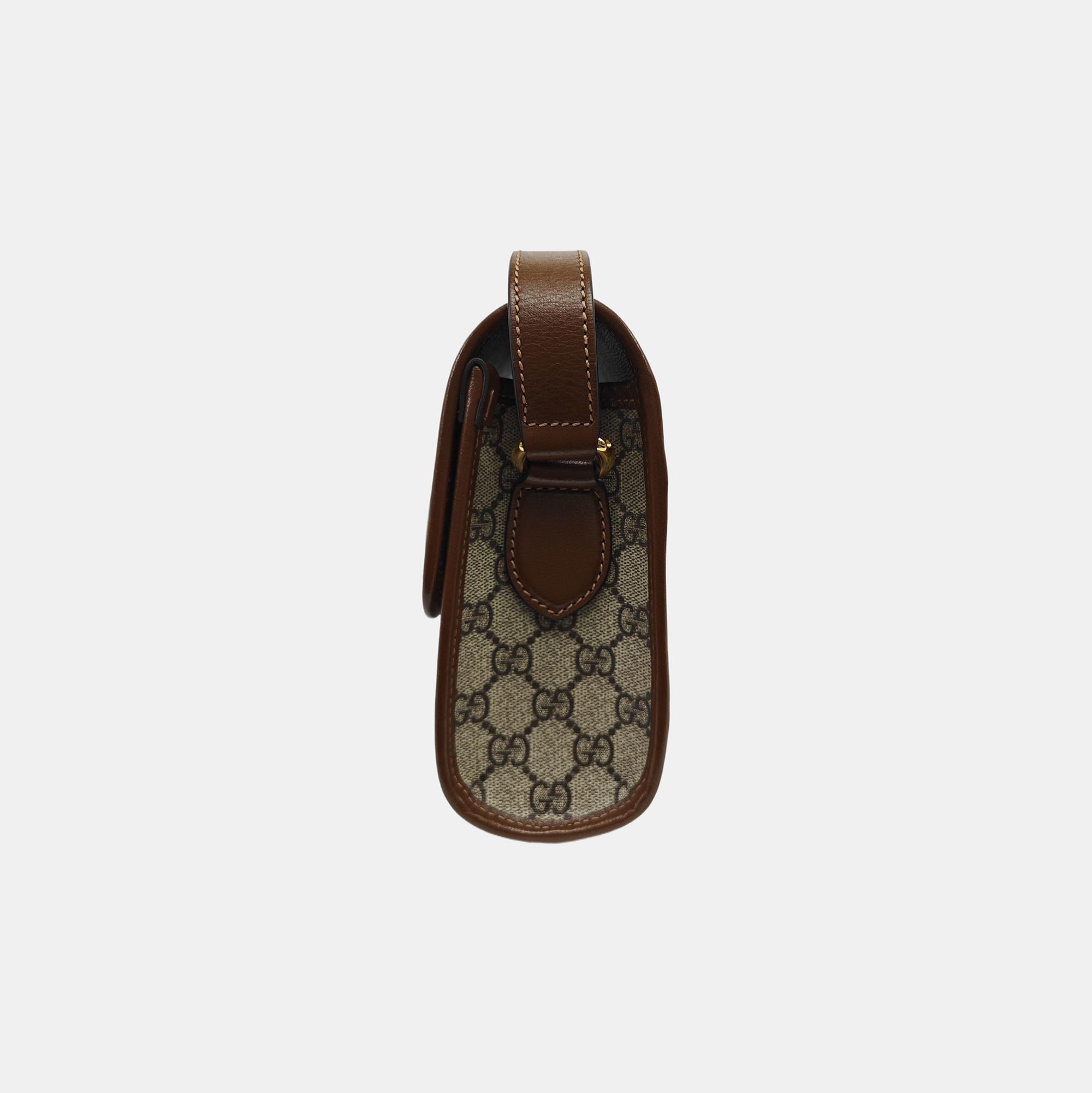 Monogram Coated Canvas Shoulder Bag Beige
