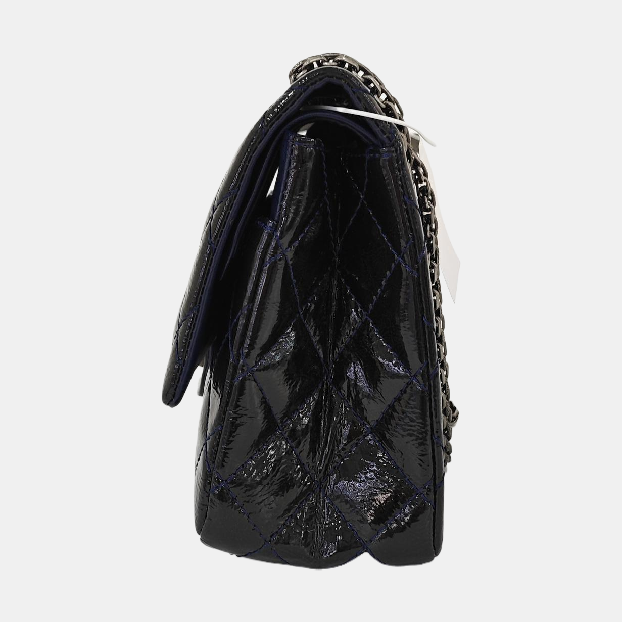 Authenticated pre-owned  2.55 227 (jumbo) Quilted Patent Leather Blue - Shoulder Bag at Looply