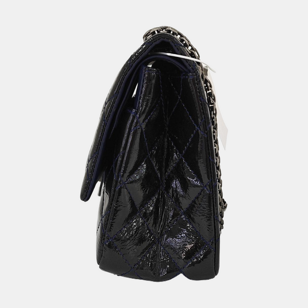 Authenticated pre-owned  2.55 227 (jumbo) Quilted Patent Leather Blue - Shoulder Bag at Looply