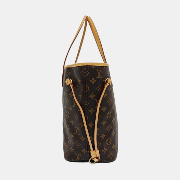 NEVERFULL MM Monogram Coated Canvas Brown