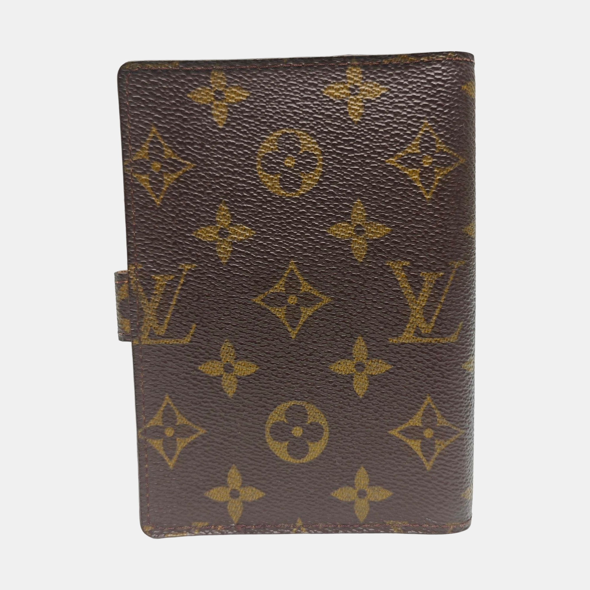 Coated Canvas Notebook Brown