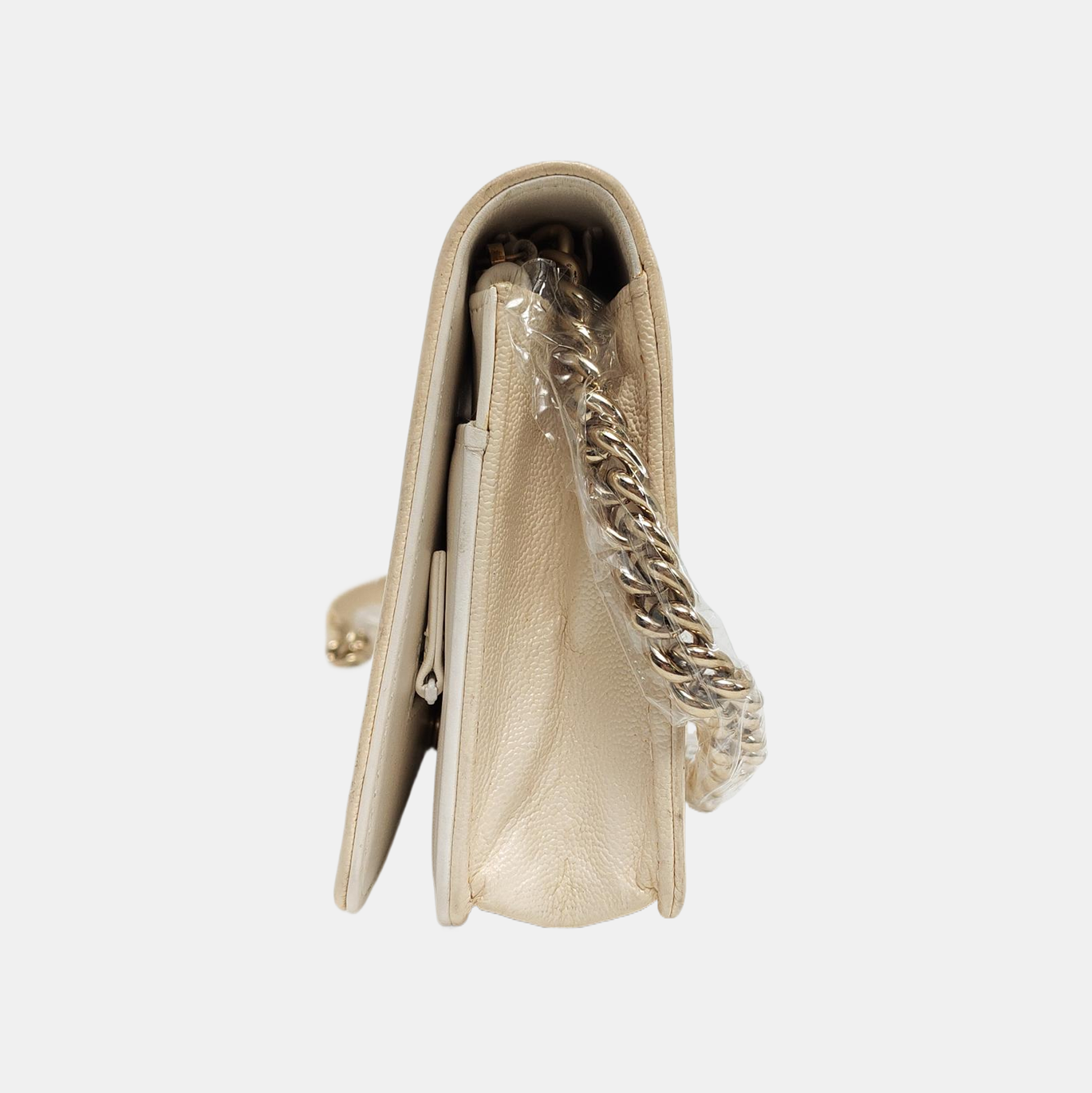 BOY CHANEL Quilted Grained Calfskin White