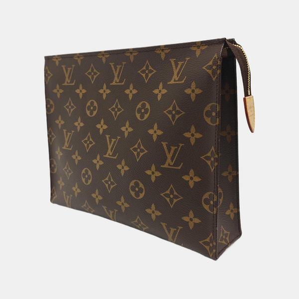 TOILET POCKET 26 Monogram Coated Canvas Brown