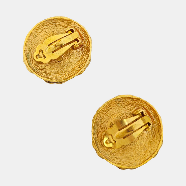 Metal Gold Clip On Earrings