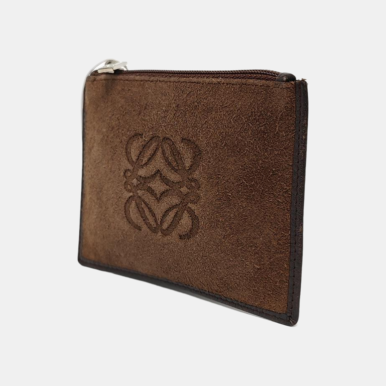 Suede Coin Purse Brown