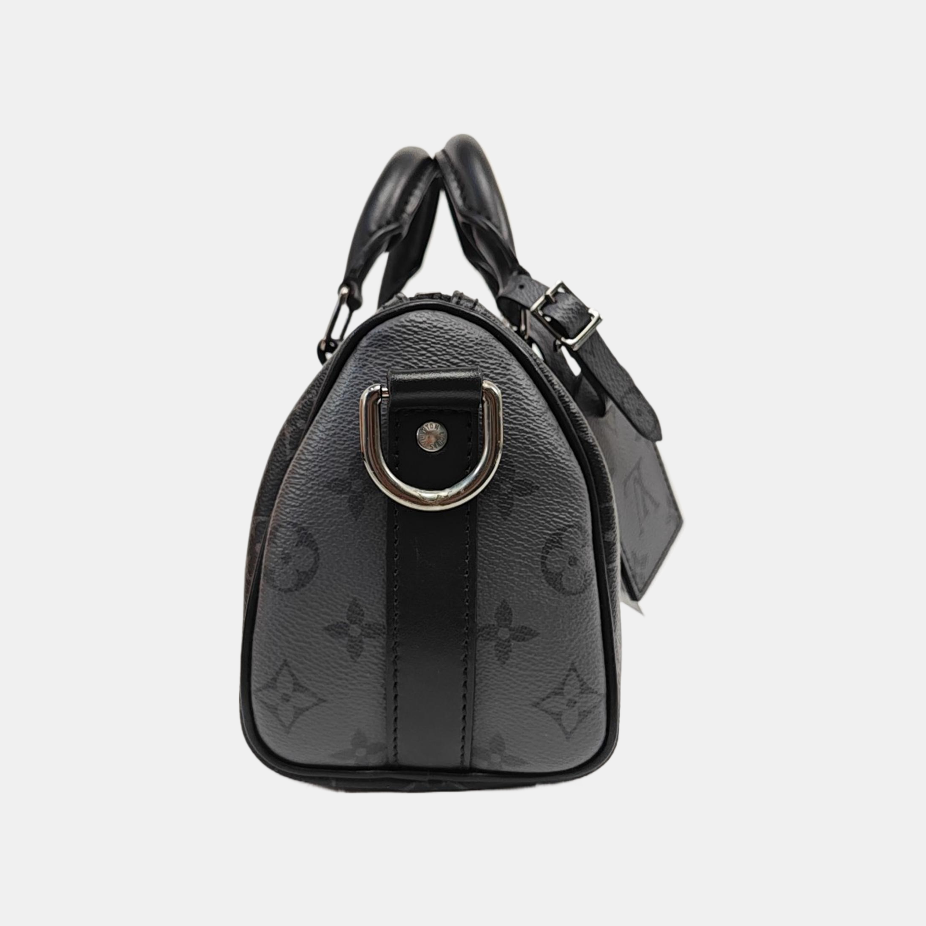 KEEPALL 25 Monogram Coated Canvas Black