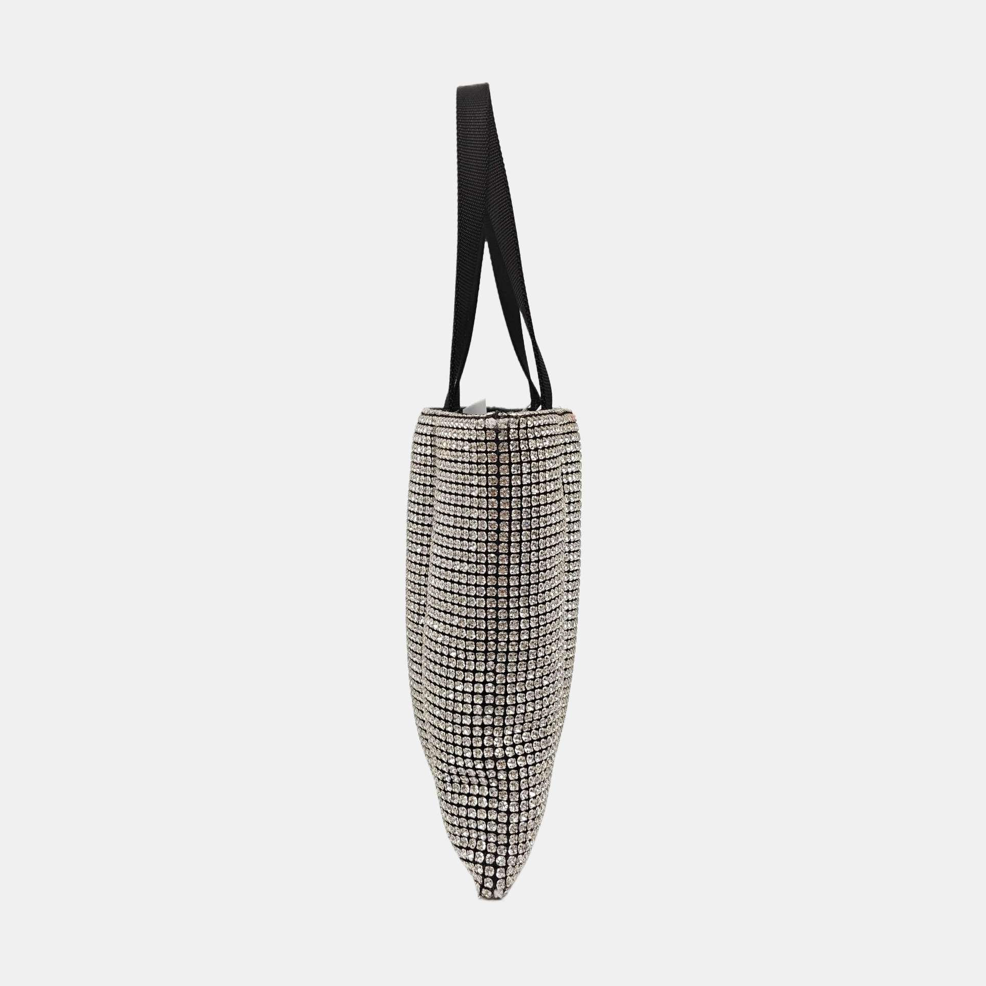 Lab-Grown Diamond Top Handle Bag Black