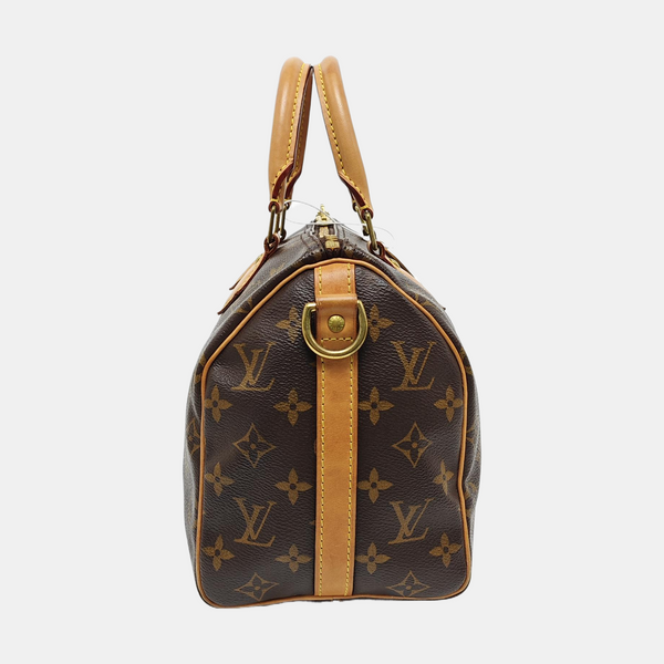 SPEEDY 25 Monogram Coated Canvas Brown