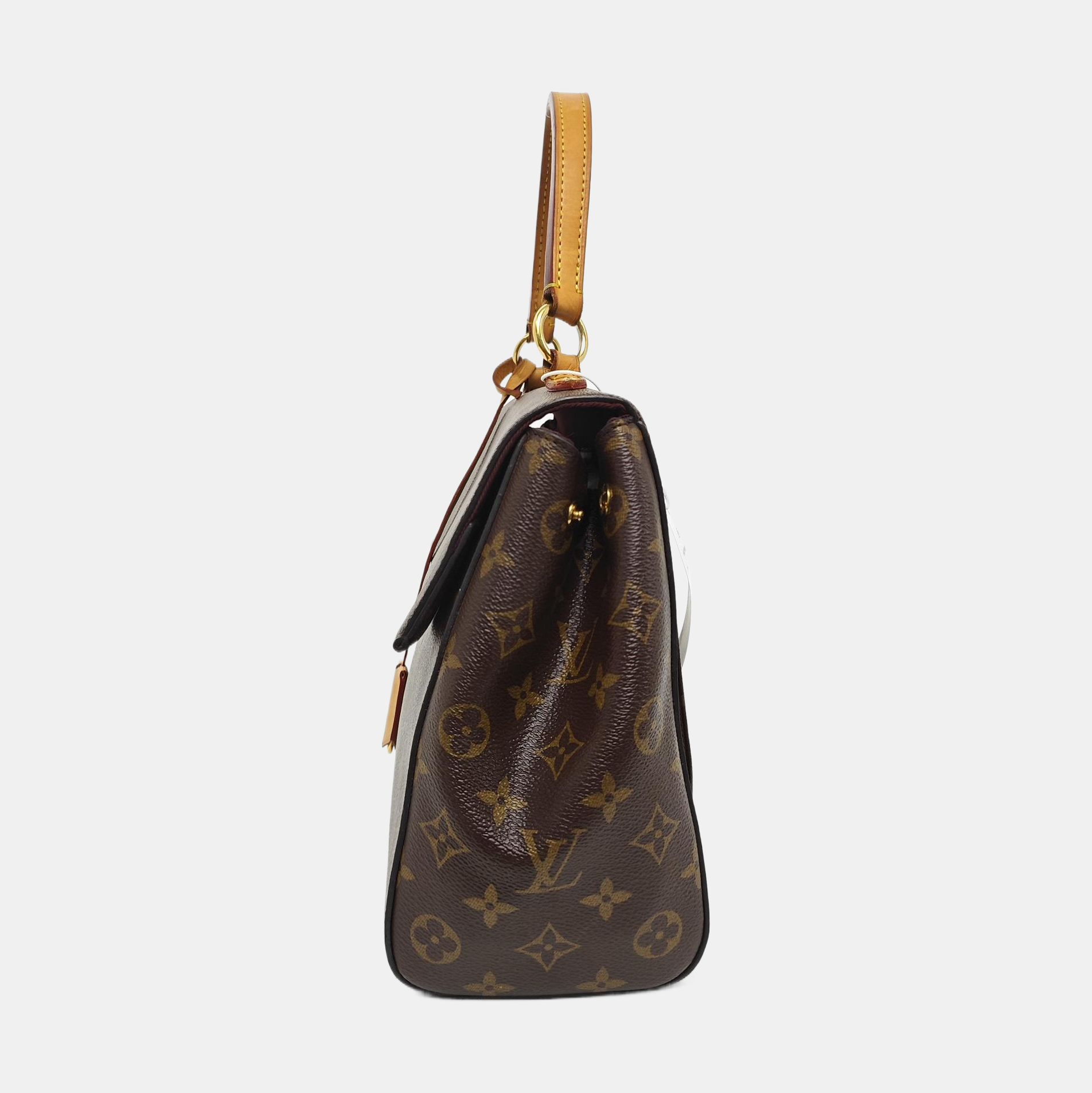 CLUNY MM Monogram Coated Canvas Brown