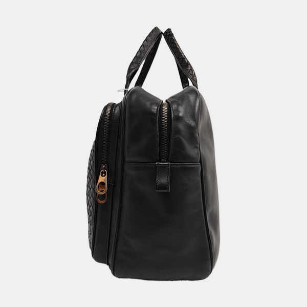 Calfskin Top Handle Bag Black