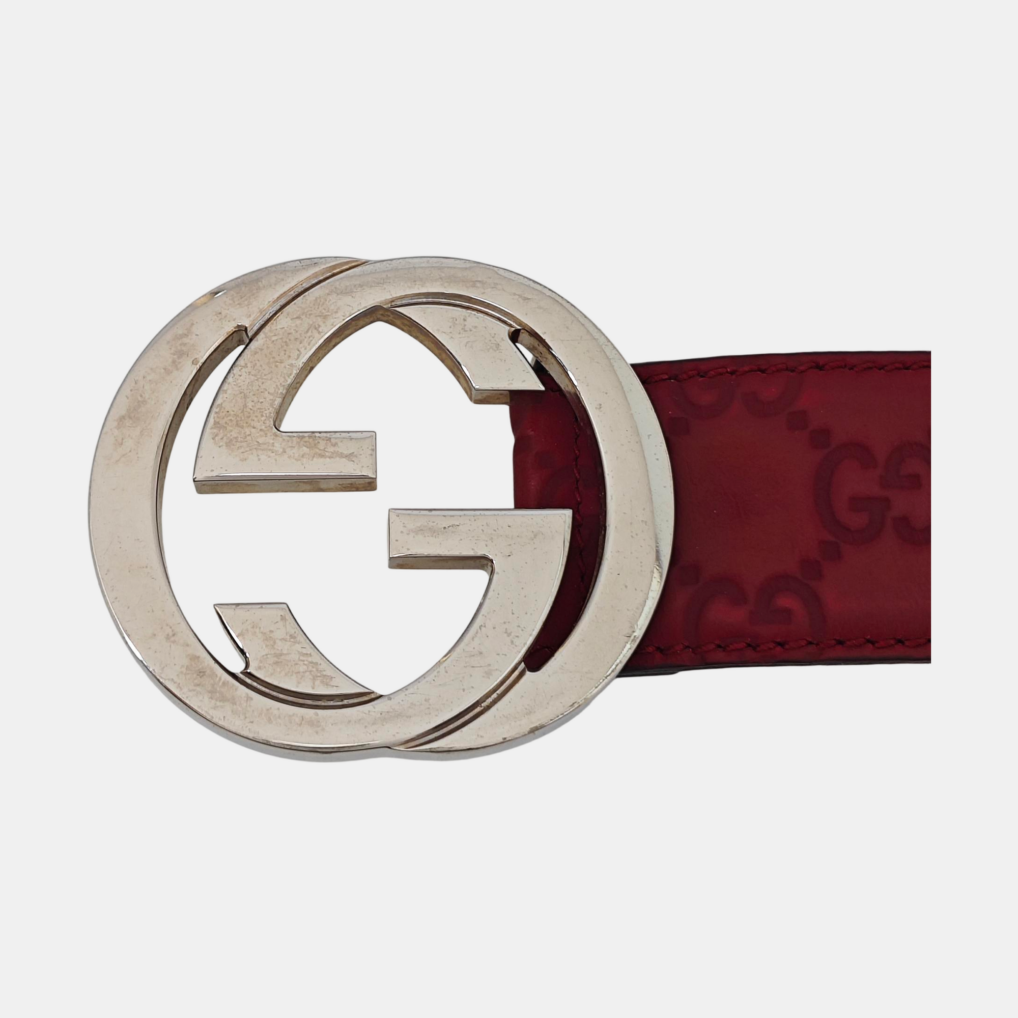 Leather Belt Red