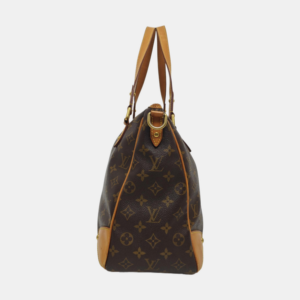 ESTRELA MM Monogram Coated Canvas Brown