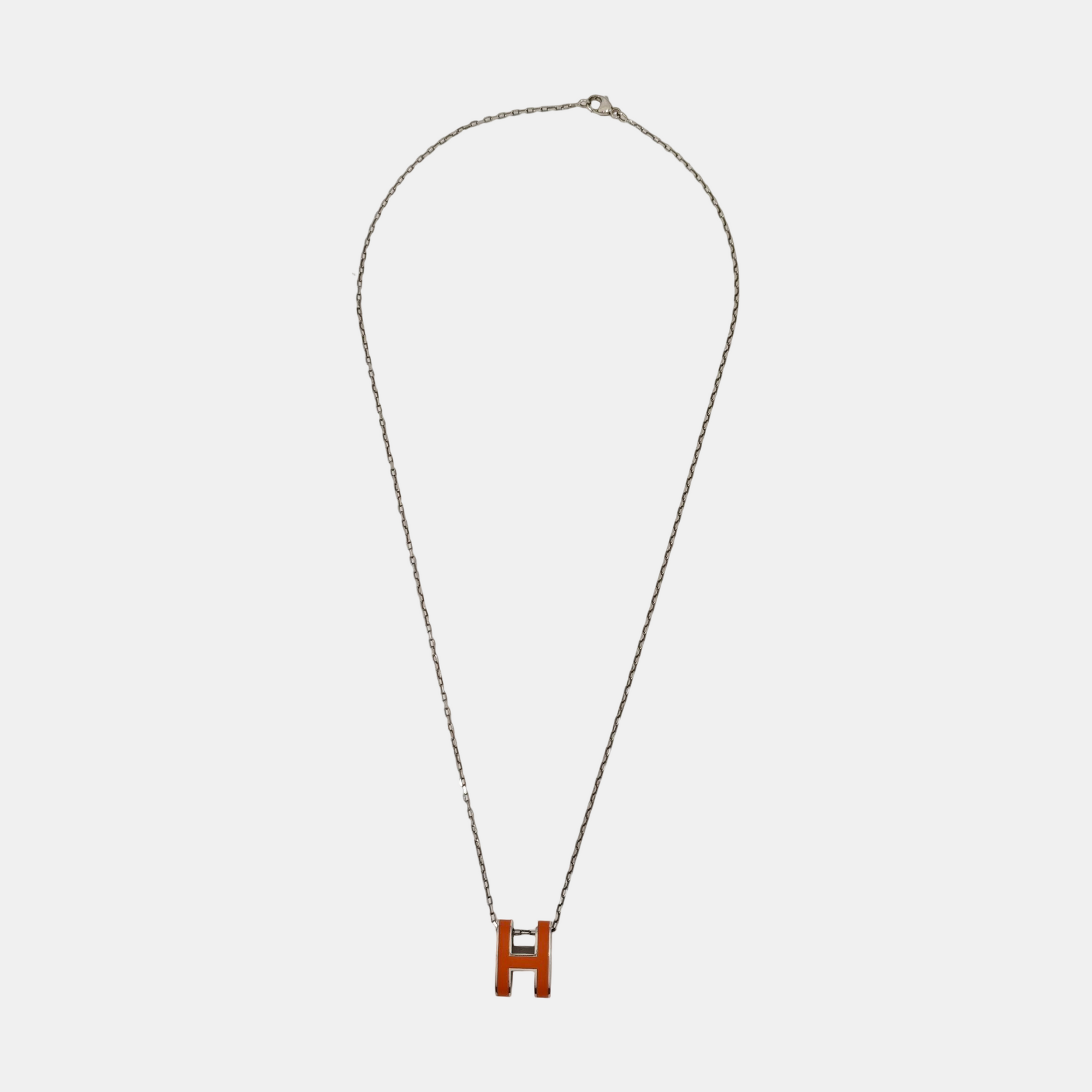 Pop H Metal Silver Necklace