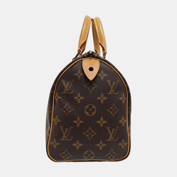 SPEEDY 25 Monogram Coated Canvas Brown