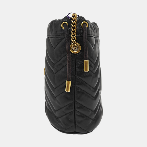 GG Marmont Mini Quilted Calfskin Black