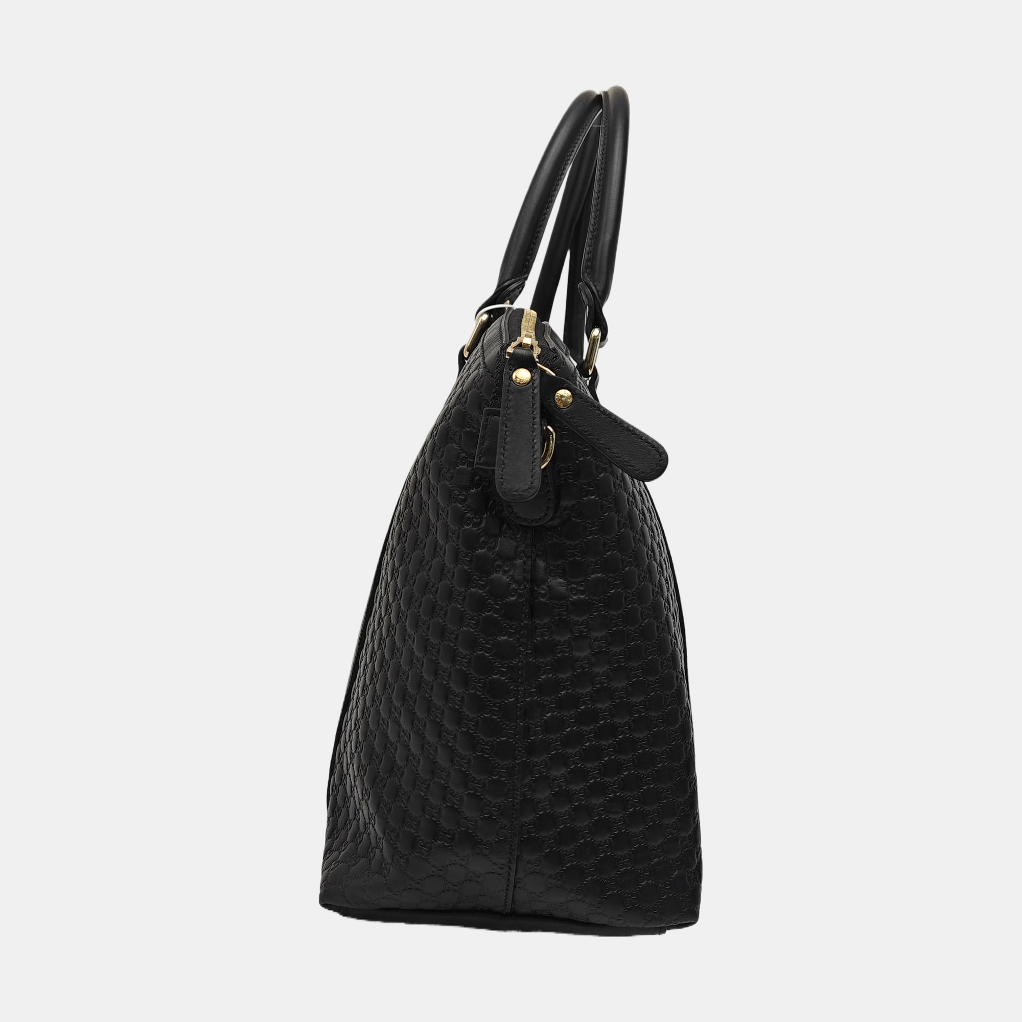 Microguccissima Monogram Calfskin Black