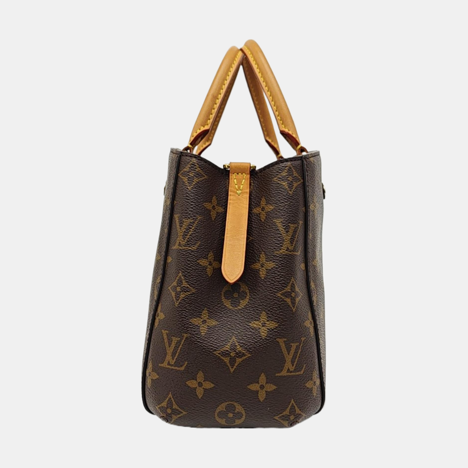 MONTAIGNE Monogram Coated Canvas Brown