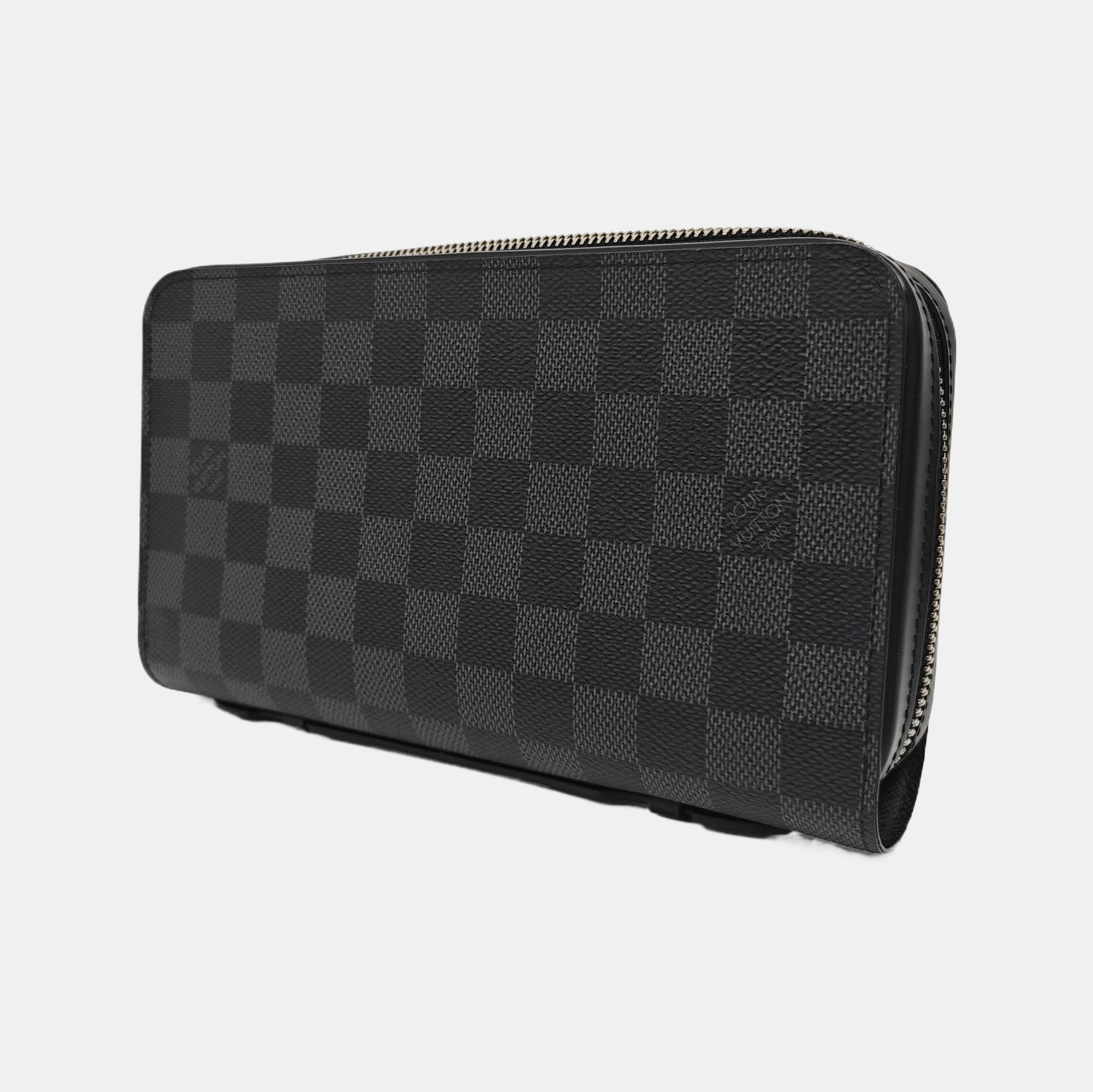 ZIPPY GM Damier Graphite Coated Canvas Gray