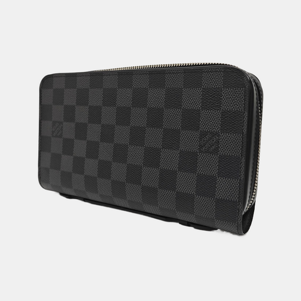 ZIPPY GM Damier Graphite Coated Canvas Gray