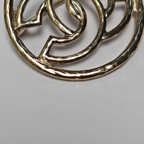 Vintage Metal Gold Brooch