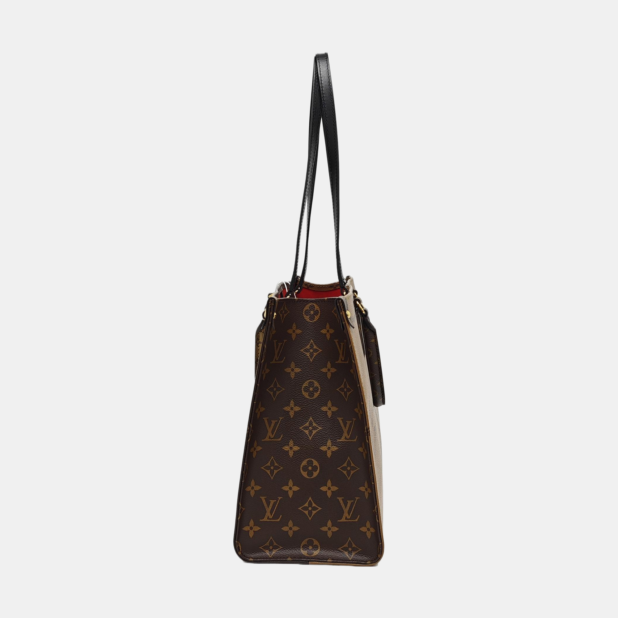 ONTHEGO MM Monogram Coated Canvas Brown