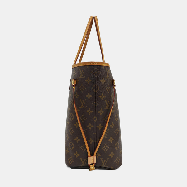 NEVERFULL MM Monogram Coated Canvas Brown