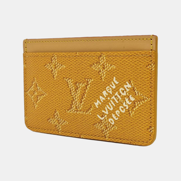 ENVELOPPE Coated Canvas Yellow Card Holder