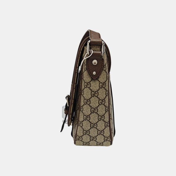 Monogram Coated Canvas Crossbody Bag Brown